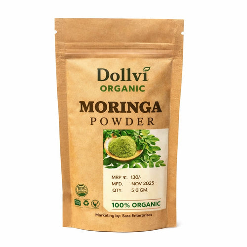 Dollvi Organic Moringa Powder | 100% Natural Drumstick Leaf Powder | Immunity Booster | For Weight Loss, Skin & Hair