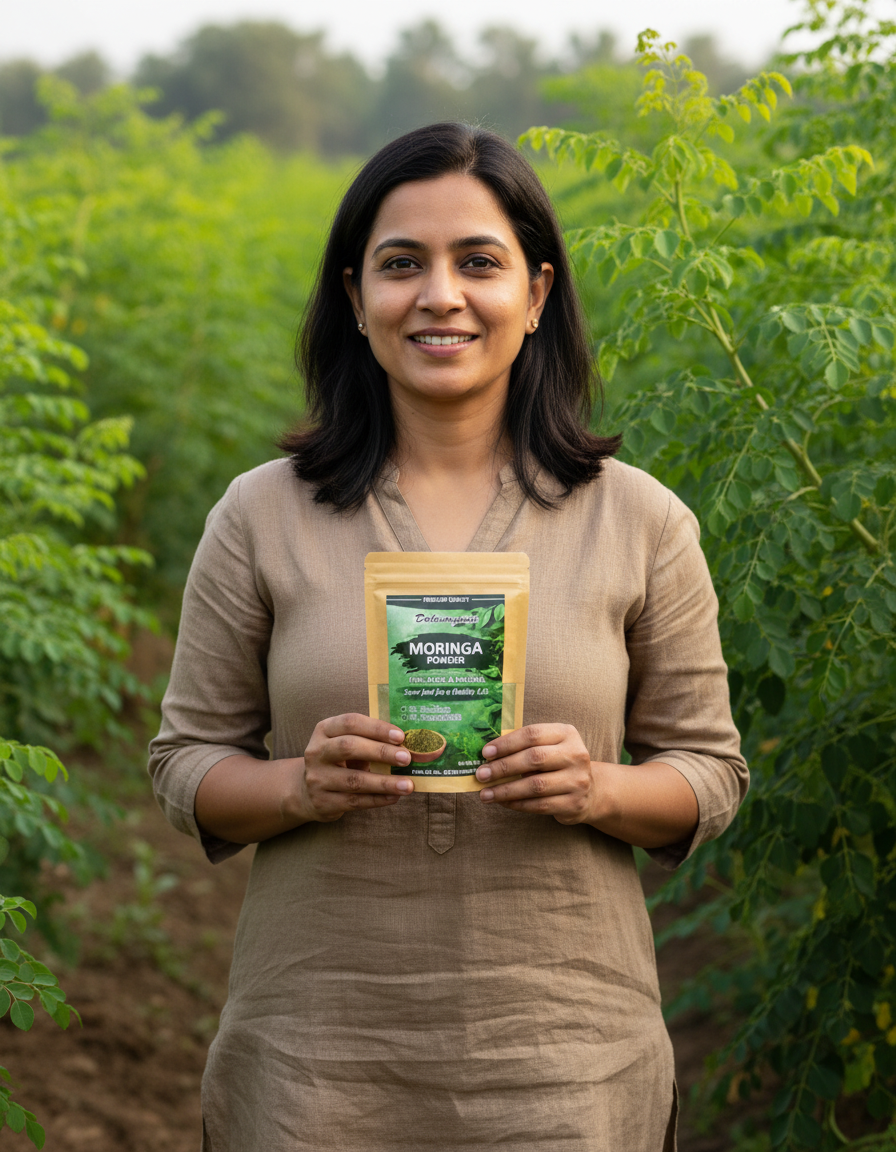 Dollvi Organic Moringa Powder | 100% Natural Drumstick Leaf Powder | Immunity Booster | For Weight Loss, Skin & Hair